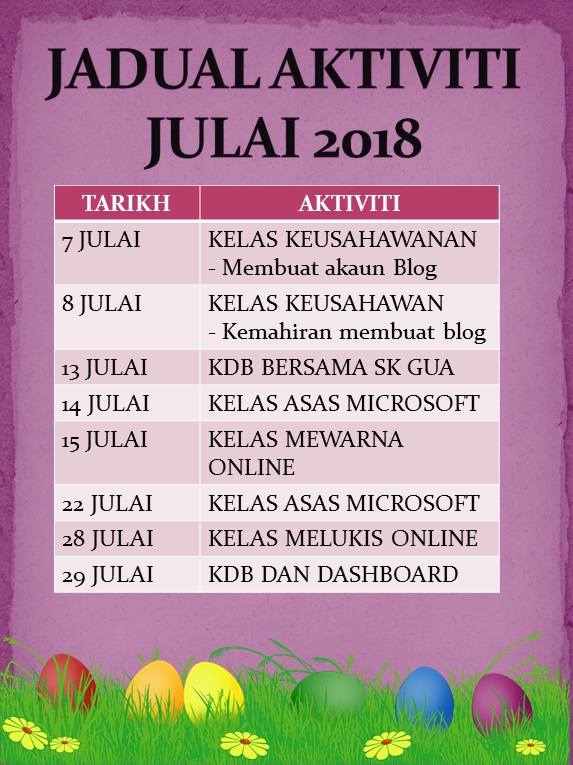 JADUAL AKTIVITI JULAI