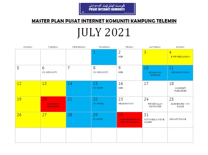 PLAN JULY 21